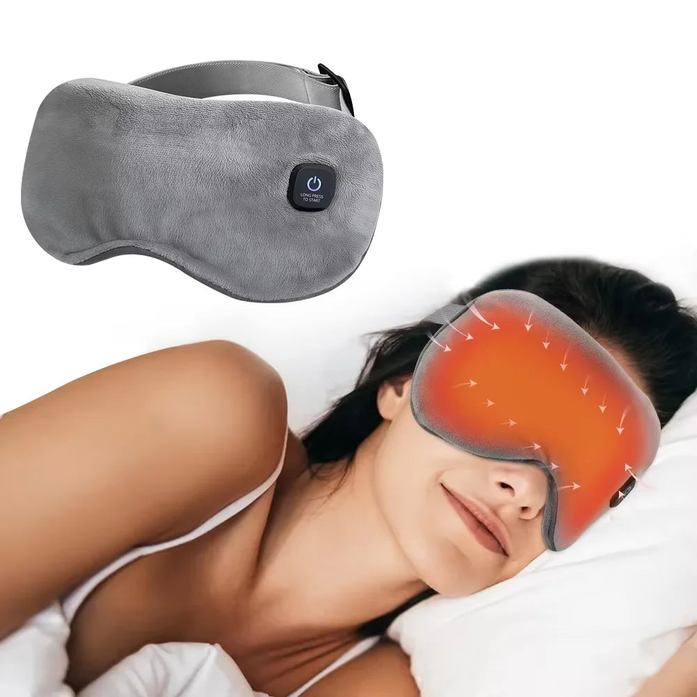 Electric Steam Heated Eye Mask 3 Levels Warm Hot Compress Timing Eyes Light Blocking Mask Sleep Aid Promote Blood Circulation